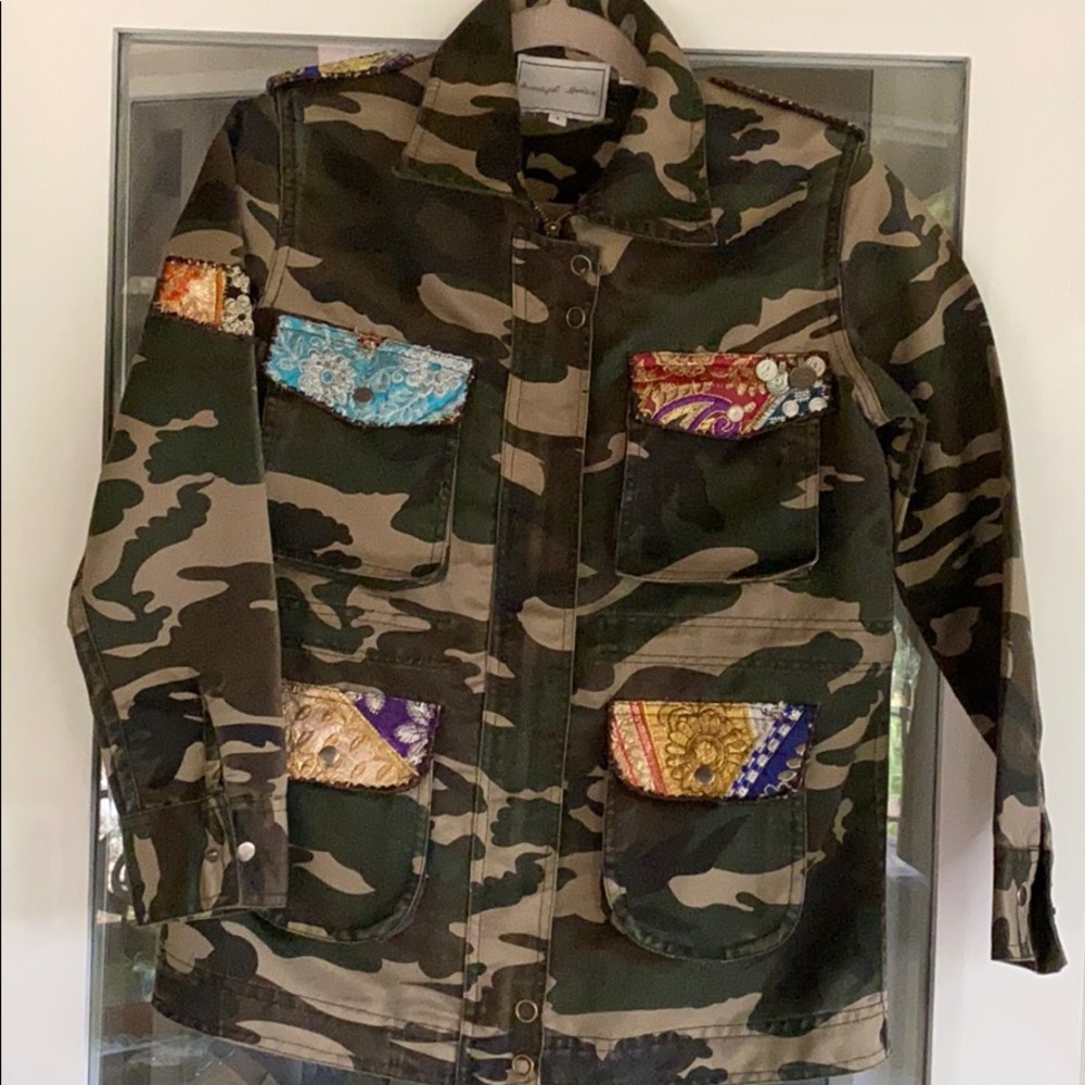 Beautiful Stories Camo Jacket w/ adornments